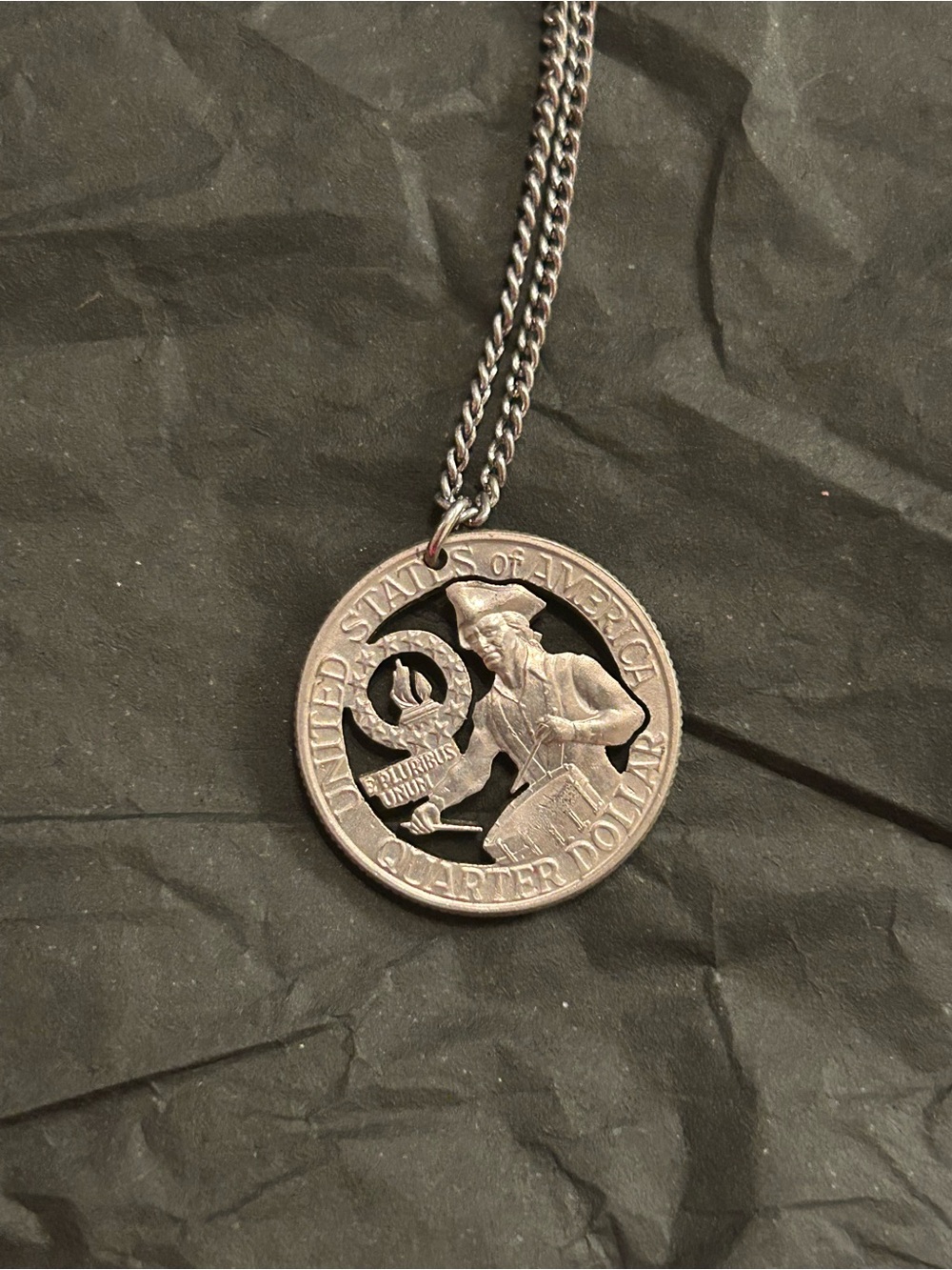 Quarter Coin Pendant Necklace